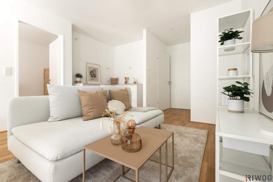ERSTBEZUG mit Loggia | 2-Zimmer Neubau | Ost-Ausrichtung | Fernwärme | Fassadenbegrünung | TG-Stellplatz optional | Nachhaltiges Wohnbauprojekt