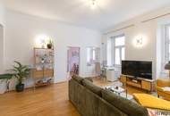 Zentral begehbare lichtdurchflutete 3-Zimmer-Altbauwohnung | 2 Bäder | nahe Rennweg