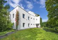 WOHNEN - STADTHAUS mit GARTENANLAGE beim STADTPARK! Nordisches Design | Vielfältige Gestaltungsmöglichkeiten | 3 Garagen | Dachterrasse mit Panoramablick