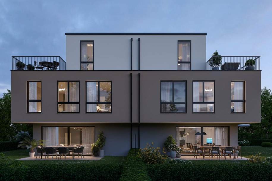NEUBAU 2026: Modernes Doppelhaus mit Terrasse & Stellplatz! Schlüsselfertige Ausführung!, Haus-kauf, 859.000,€, 1210 Wien 21., Floridsdorf