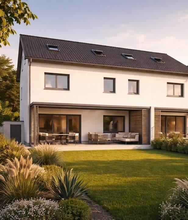 MODERNE DOPPELHÄUSER in bevorzugter SIEDLUNGSLAGE - MUSTERHAUS VORHANDEN