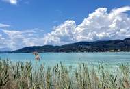 Dellach / Wörthersee: Mini-Seewohnung mit mega Seeblickterrasse & Garage, Anleger-geeignet