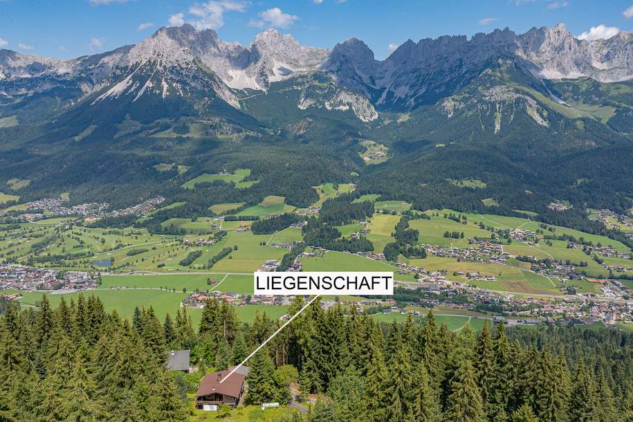 Freizeitwohnsitz mit unverbaubarem Kaiserblick - Ski in / Ski out, Haus-kauf, 1.848.000,€, 6352 Kufstein