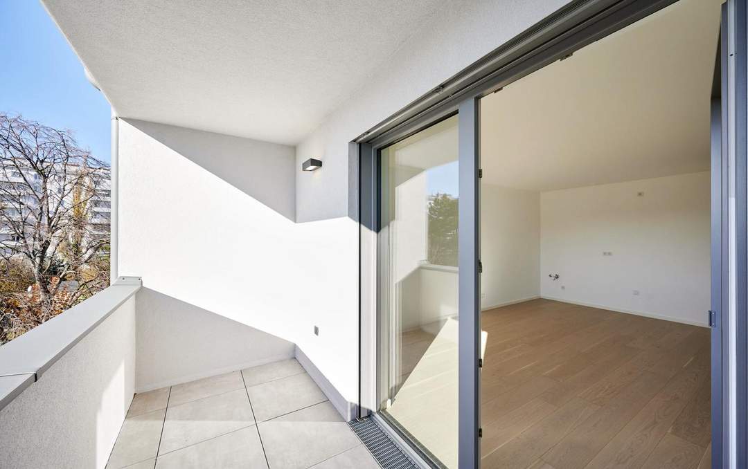 Grün. Entspannt. Zuhause! Ihre 3-Zimmer-Loggiawohnung nahe der Donau! ERSTBEZUG!