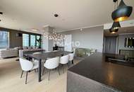 TOP-möbliertes Apartment mit Rundumblick &amp; Goodies (Gym, Pool, Spa, Lounges, Doorman): Neubau-Erstbezug Neue Donau