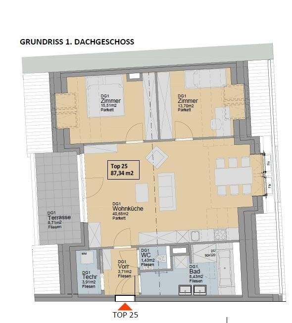 3 Zimmer mit Terrasse in 1160 Wien