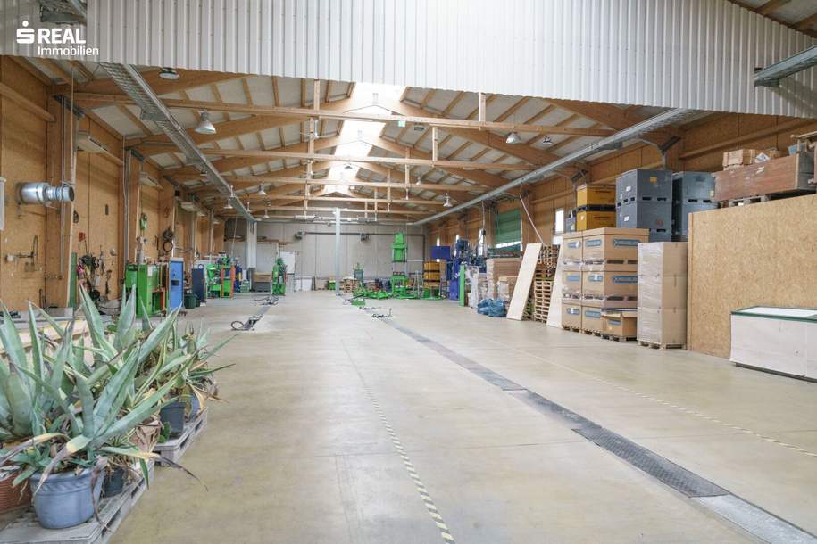 Moderne 1.620m² Lager- Produktionshalle in Autobahnnähe mit 519m² Wohn-/Bürogebäude und 273m² Keller!, Gewerbeobjekt-kauf, 1.200.000,€, 7013 Eisenstadt-Umgebung