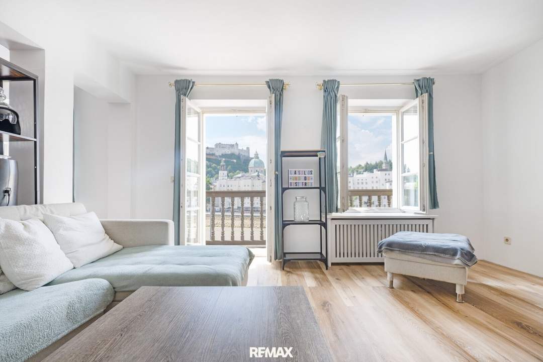 Salzburg im Blick: 2 Zi. Wohnung, Balkon und direkter Festungsblick