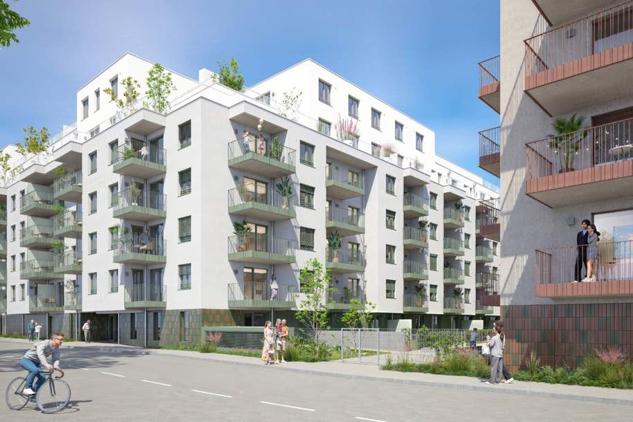"FORSTHAUS" - kompetente und freundliche Beratung - Nebau Erstbezug 2 Zimmer + Balkon, Wohnung-kauf, 235.000,€, 1200 Wien 20., Brigittenau