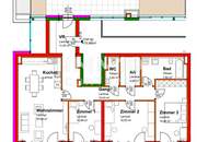 111,21qm 4ZI- PENTHOUSE 33,05qm Terrasse, 71qm Gründach u. 28,58qm Balkon, zzgl. 2 Tiefgaragenstellplätzen