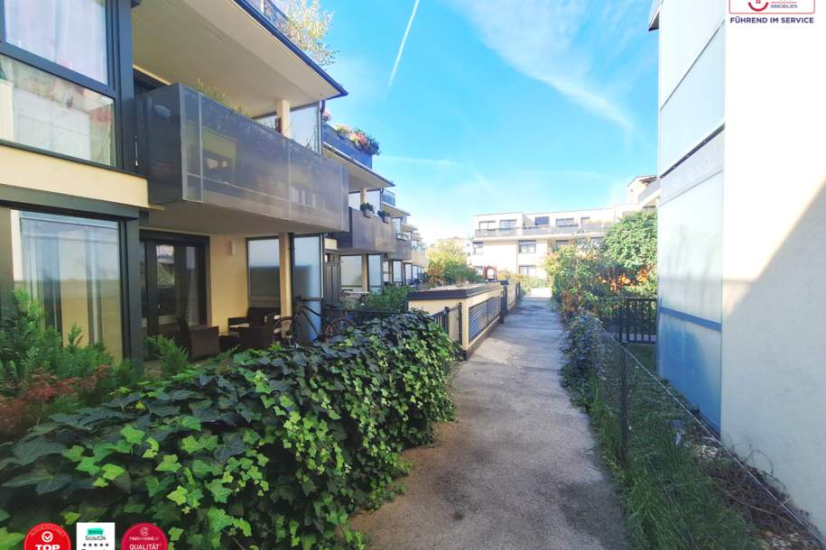 *PROVISIONSFREI* - VOLLMÖBLIERTE Gartenwohnung in ruhiger Lage mit Loggia, Terrasse &amp; Garten - 5 Gehminuten zur U6 Neu-Erlaa, Wohnung-miete, 1.289,29,€, 1230 Wien 23., Liesing