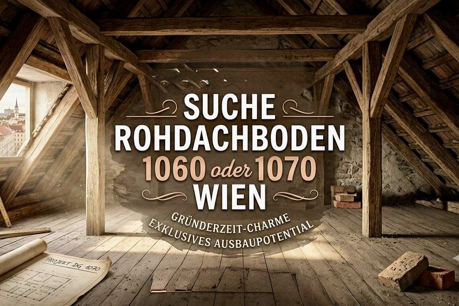 Ich suche für eine Kundin einen Rohdachboden im 6. oder 7. Bezirk Nähe Mariahilfer Straße. Danke!, Gewerbeobjekt-kauf, 1060 Wien 6., Mariahilf