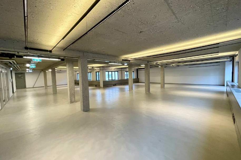 Urbanes Arbeiten im Industrial-Chic: Großzügige Open-Space Bürofläche in Top-Lage nahe Rochusmarkt, Gewerbeobjekt-miete, 8.326,60,€, 1030 Wien 3., Landstraße