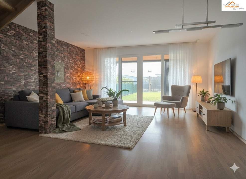 Modernes Niedrigenergie-Reihenhaus mit Garten in Theresienfeld