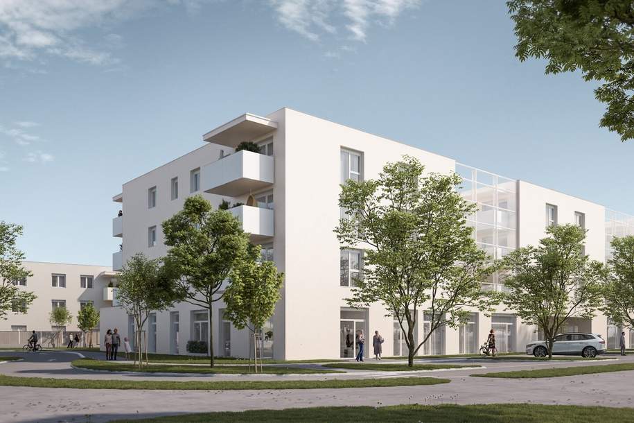 171,17 m² Büro-/Ordinations- u. Geschäftsflächen auf einer Ebene mit flexiblen Ausbaumöglichkeiten direkt an der Salzburger Straße, Gewerbeobjekt-miete, 2.054,04,€, 4060 Linz-Land