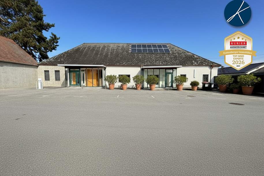 Firmensitz / Betriebsobjekt mit 320m² Büros, 400m² Hallen/Garagen & 750m² Lagerplatz, Gewerbeobjekt-legalform.mietkauf, 1.400.000,€, 3500 Krems an der Donau(Stadt)