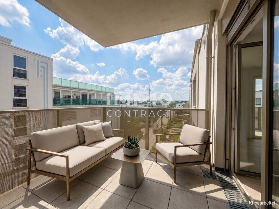 Sonnige 2-Zimmer-Balkonwohnung nahe Alte Donau mit Blick auf den Donauturm!