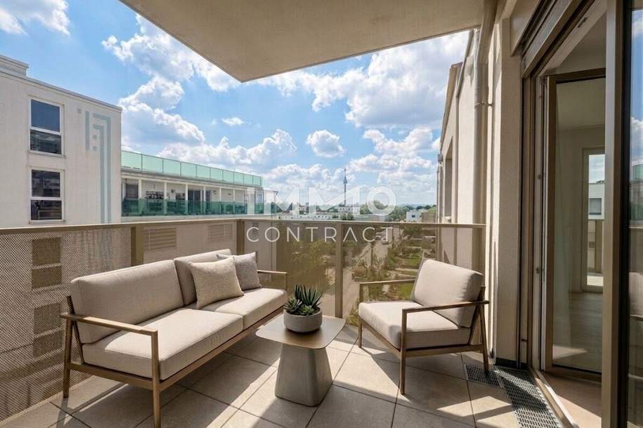 Sonnige 2-Zimmer-Balkonwohnung nahe Alte Donau mit Blick auf den Donauturm!, Wohnung-kauf, 259.500,€, 1210 Wien 22., Donaustadt