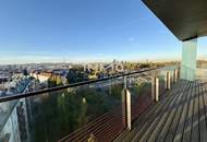 TOP-Ausblick: City mit Stephansdom, Donaukanal, Prater. Concierge, Party &amp; BBQ Lounge, Pool usw.