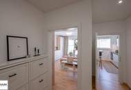 Helle, klimatisierte und möblierte Stadtwohnung: 2 Zimmer + Küche + Balkon (Abendsonne!) nahe U1 ab 1.8.26