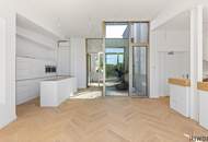 3,7m Raumhöhe im DG, Garage mit 2 Stellplätze, Atrium, Aufzug in die Wohnung und 360° Dachterrasse
