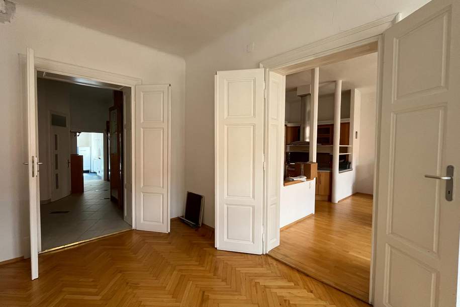 Schöne, großzügige Altbauwohnung, zentral und doch sehr ruhig! 143 m², Wohnung-miete, 1.390,00,€, 8010 Graz(Stadt)