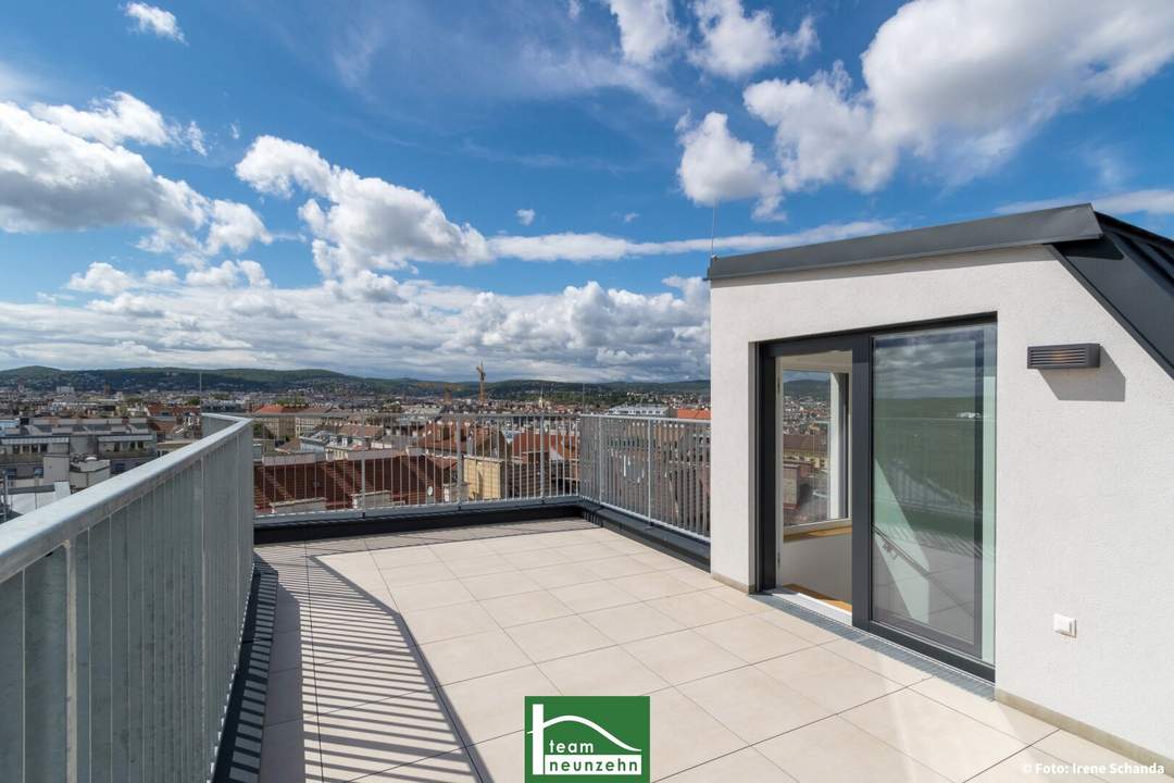 Eleganter Dachgeschossausbau mit Rooftop-Terrassen und spektakulärer Aussicht in Wien Hernals. - WOHNTRAUM