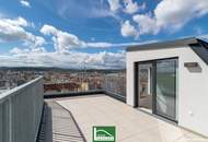 Eleganter Dachgeschossausbau mit Rooftop-Terrassen und spektakulärer Aussicht in Wien Hernals. - WOHNTRAUM