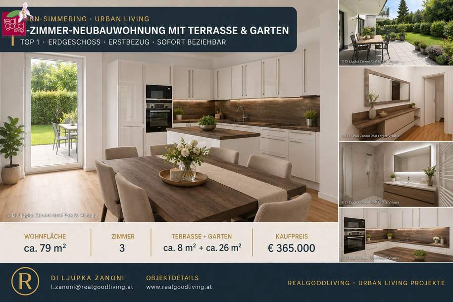 NEUBAU-INVESTMENTPAKET: 6 WOHNUNGEN + 4 STELLPLÄTZ, Gewerbeobjekt-kauf, 1.737.900,€, 1110 Wien 11., Simmering