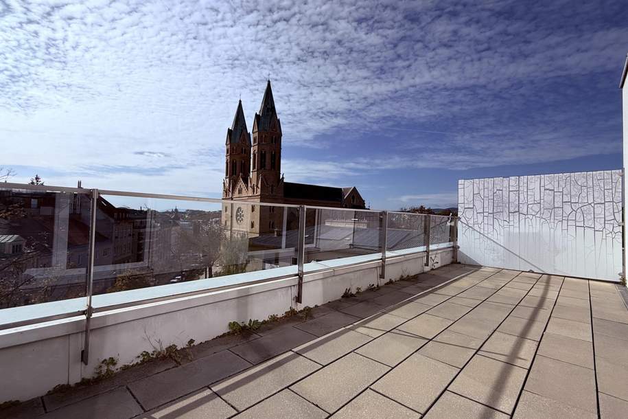 Klimatisierte DG-Wohnung in der Silbergasse: 86m² Terrassenfläche, 4 Zimmer, 2 Bäder !!!, Wohnung-miete, 3.999,00,€, 1190 Wien 19., Döbling