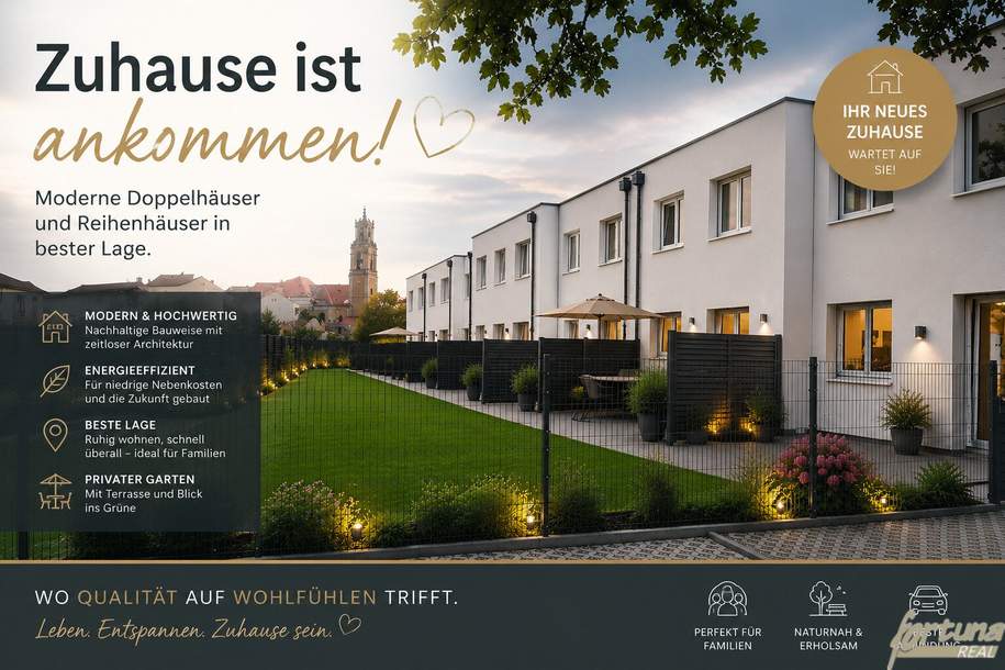 *** Exklusive Doppelhäuser und Reihenhäuser *** SCHLÜSSELFERTIG!!!!, Haus-kauf, 310.000,€, 3130 Sankt Pölten(Land)