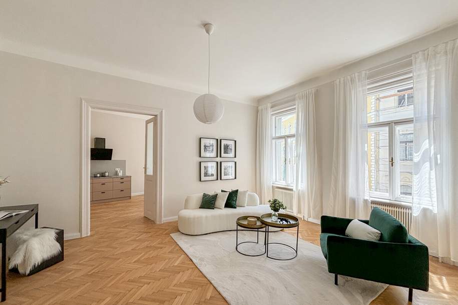 Elegante Altbauwohnung in der Gumpendorfer Straße, Wohnung-kauf, 1.450.000,€, 1060 Wien 6., Mariahilf