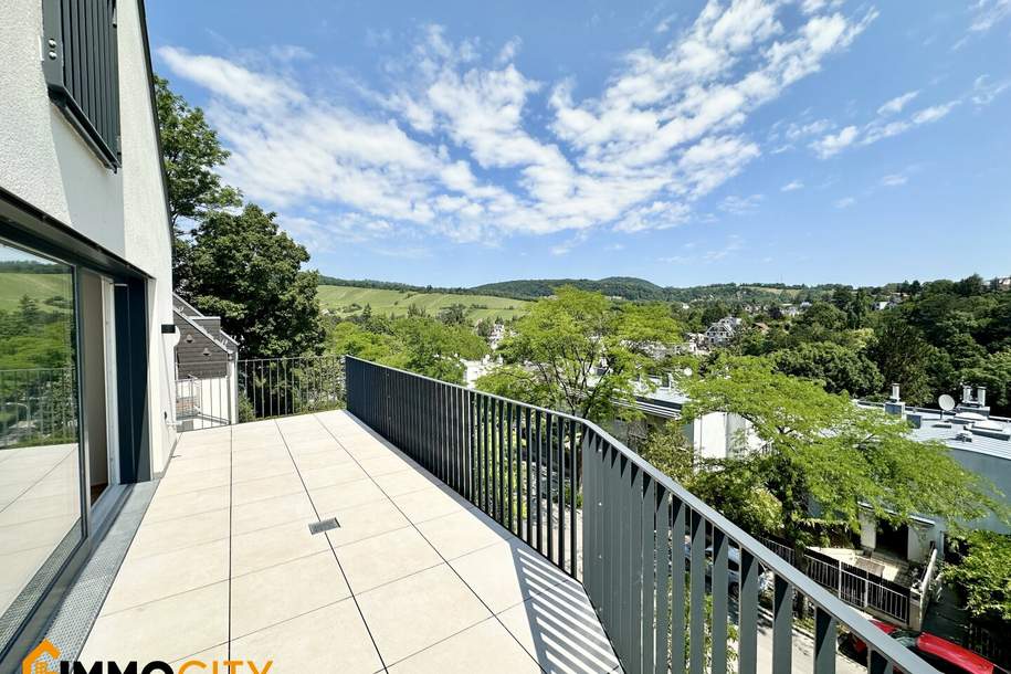 Traumhafter Panoramablick – luxuriöse 4-Zimmer-Wohnung mit 32,71 m² Balkon, Erstbezug, erstklassige Ausstattung + Garage, Wohnung-kauf, 1.299.000,€, 1190 Wien 19., Döbling