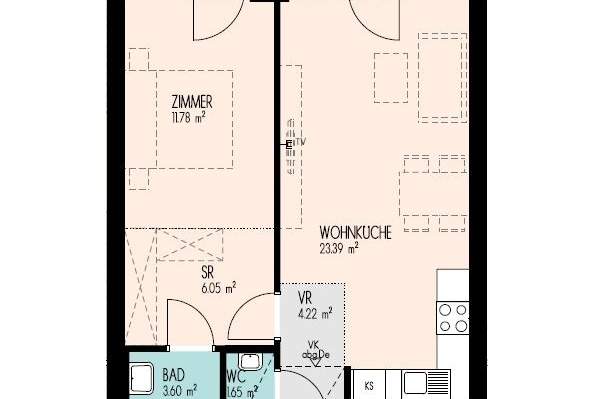 Über den Dächern von Graz – 2-Zimmer-Wohnung mit Morgensonne &amp; Balkon, Wohnung-miete, 769,95,€, 8020 Graz(Stadt)