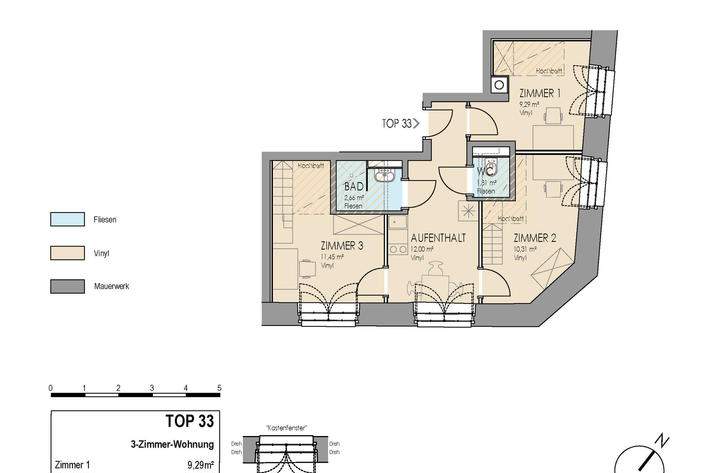 4400 Steyr, Blumauergasse 26 - Studentenwohnheim, Wohnung-miete, 452,00,€, 4400 Steyr(Stadt)