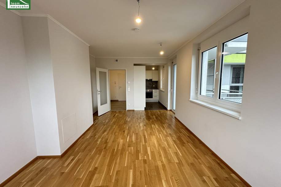 Wohnen im Markhof! Top geschnittene Wohnung mit großem Balkon nahe S-Bahn und Schwechat Zentrum! GEMEINSCHAFTLICHE DACHTERRASSE!, Wohnung-miete, 838,05,€, 2320 Bruck an der Leitha