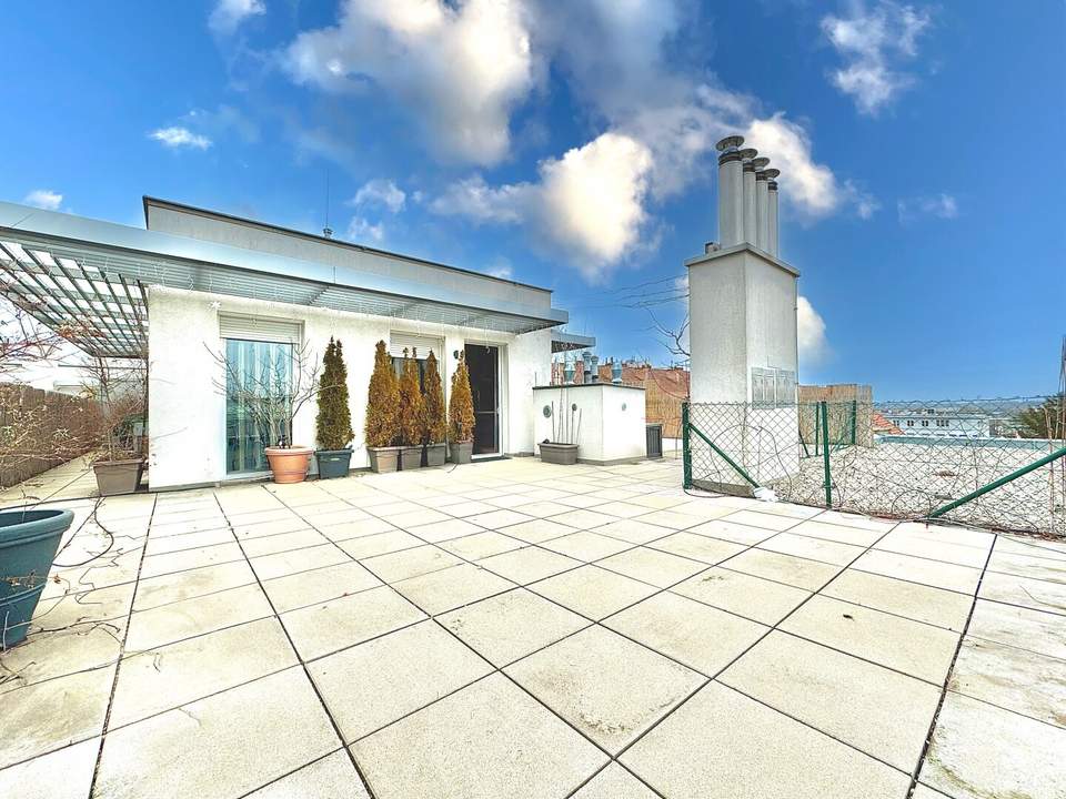 ca. 10 Gehminuten von Wien I ~118 m² Terrasse I Loggia I DG-Wohnung I Tiefgarage I Klimaanlage I Schnellbahn