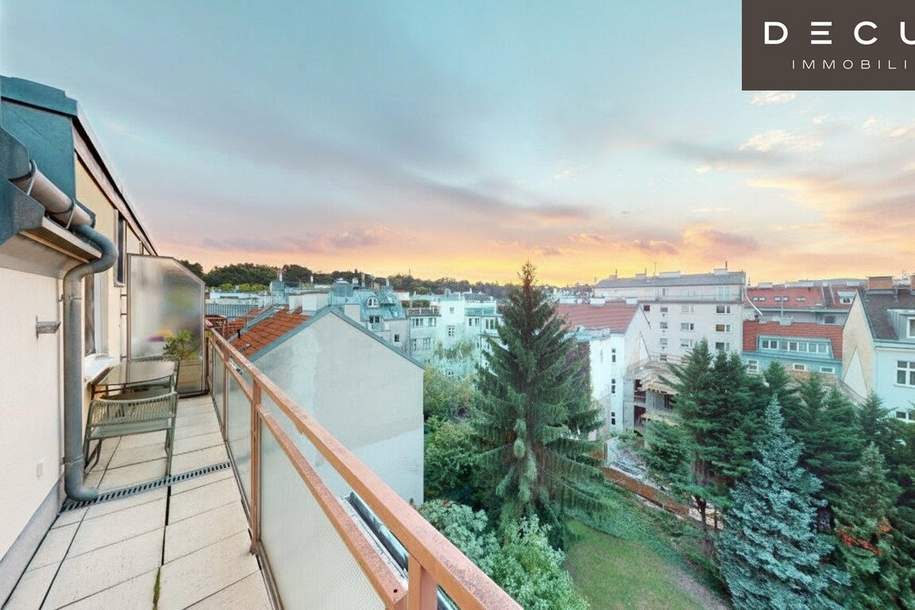 CHARMANTE DG-WOHNUNG MIT TERRASSE | SAUNA & GARAGE | WESTSEITIGE INNENHOFLAGE, Wohnung-miete, 1.099,00,€, 1190 Wien 19., Döbling