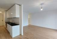 Sonnwendviertel: 1-Zimmer-Wohnung mit Balkon im 17. OG – Fitnessraum, Co-Working &amp; Rooftop-Terrasse inklusive!