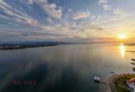 Der See als Nachbar - mit Sonnenuntergang zum Feierabend