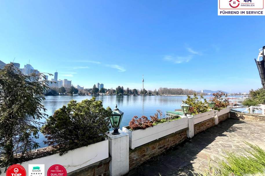 Donau-Juwel direkt am Wasser mit privatem Boots­anlegeplatz, Haus-kauf, 3.499.000,€, 1220 Wien 22., Donaustadt