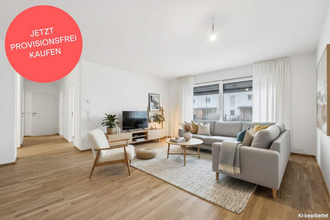 PROVISIONSFREI! Lichtdurchflutete 3-Zimmer-Wohlfühlwohnung mit Garten | Süd-West-Ausrichtung