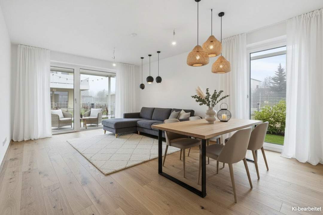 PROVISIONSFREI | Durchdachte 3-Zimmer-Wohnung | Garten aus allen Räumen begehbar | Große Terrasse