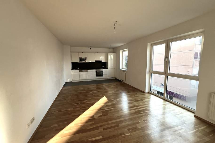 Helle sanierte 2-Zimmer Neubau-Wohnung mit Gartennutzung und Garagenplatz optional, Wohnung-miete, 799,35,€, 1210 Wien 21., Floridsdorf