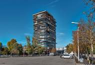 SENSATIONELLER BLICK über den GRÜNEN PRATER vom 26. Stock (oberste Wohnetage)! Roof-Top-Pool + Fitness + Concierge-Service + Garage