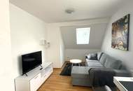 ***VOLLMÖBLIERTE Dachgeschosswohnung mit tollem Garten u. Garage***