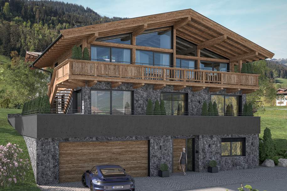 Neubau-Luxusvilla mit Kaiserblick in Toplage, Haus-kauf, 7.250.000,€, 6353 Kitzbühel