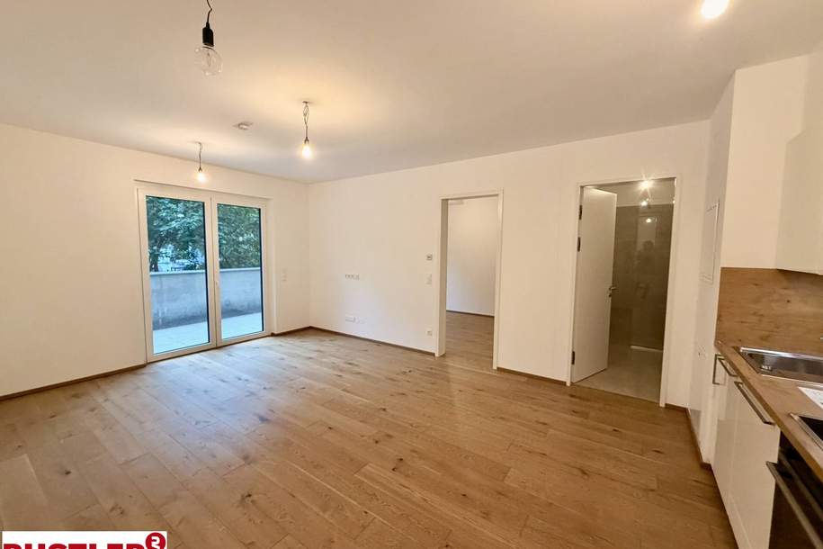 Moderne 2-Zimmer-Wohnung mit Terrasse im Erdgeschoss, Wohnung-miete, 881,17,€, 1210 Wien 22., Donaustadt