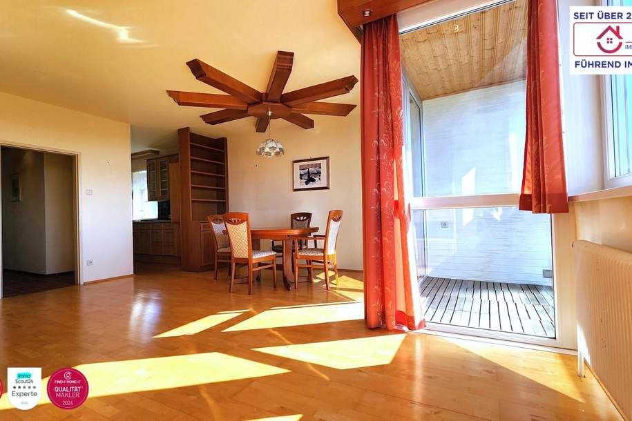 Außergewöhnlich gut erhaltene 3-Zimmer-Wohnung mit Loggia, Panoramablick und TOP-Anbindung, Wohnung-kauf, 280.000,€, 3430 Tulln