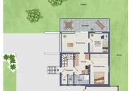 Haus mit großer Terrasse und wunderbarem Garten